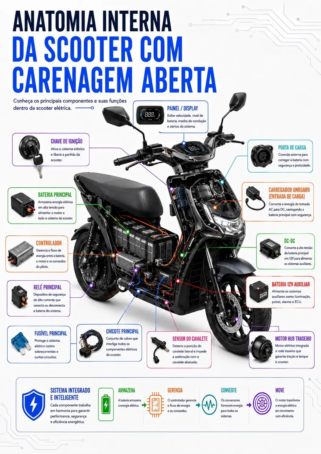 Anatomía interna de la scooter